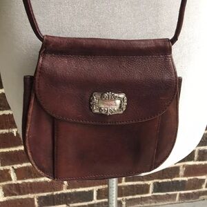 Authentic vintage Fossil leather crossbody purse